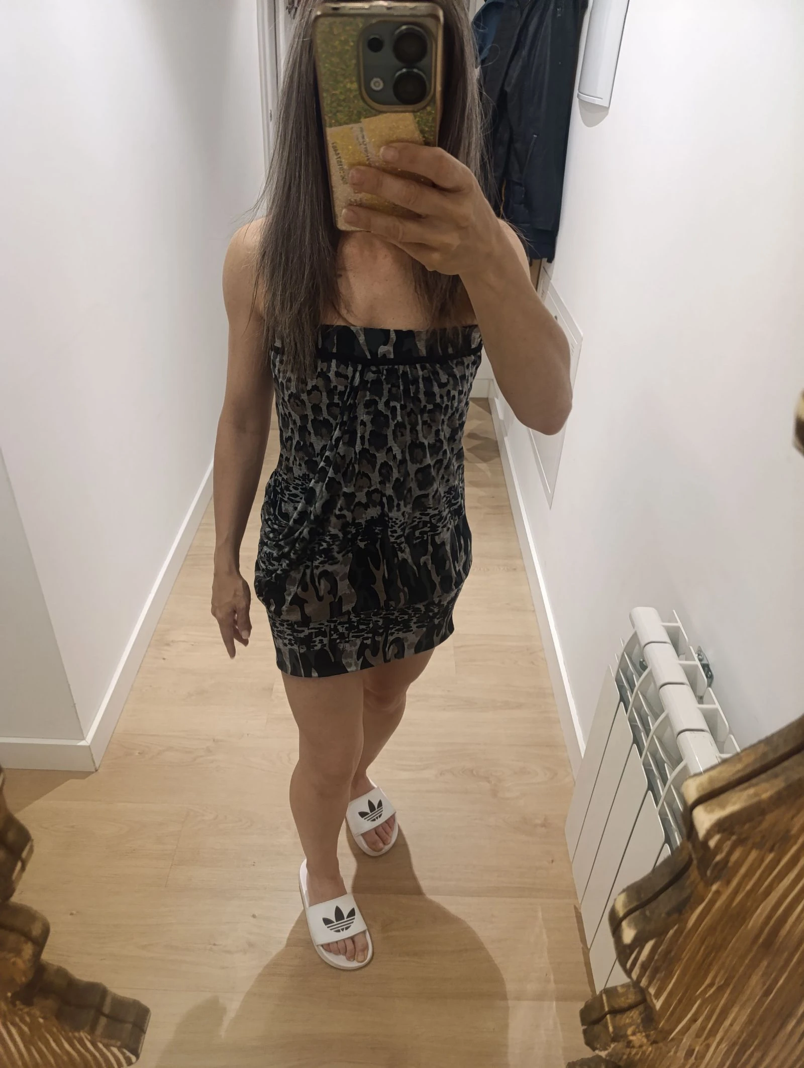 Vestido palabra de honor valuta